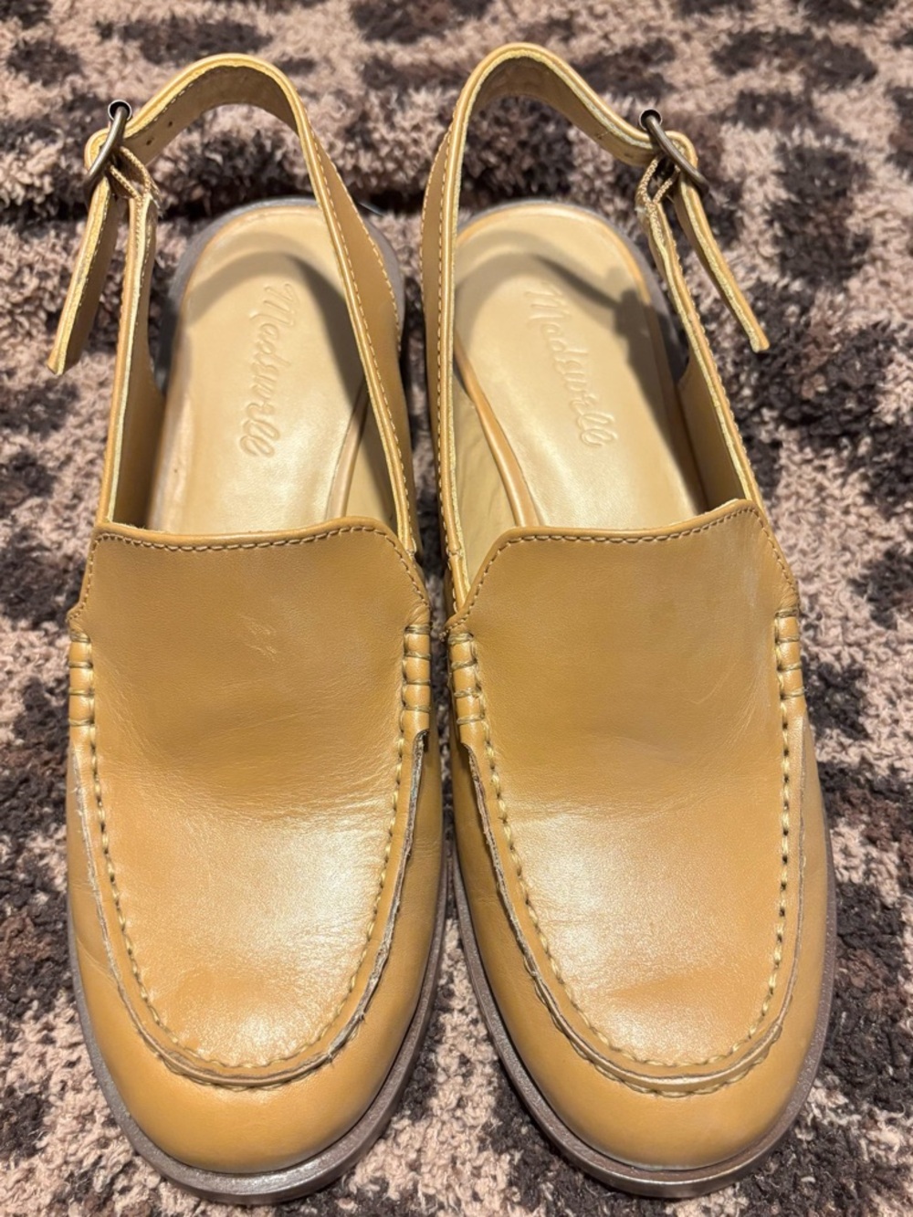 Madewell Mervin Slingback Loafer in the color Desert Camel - Picture 3 of 9